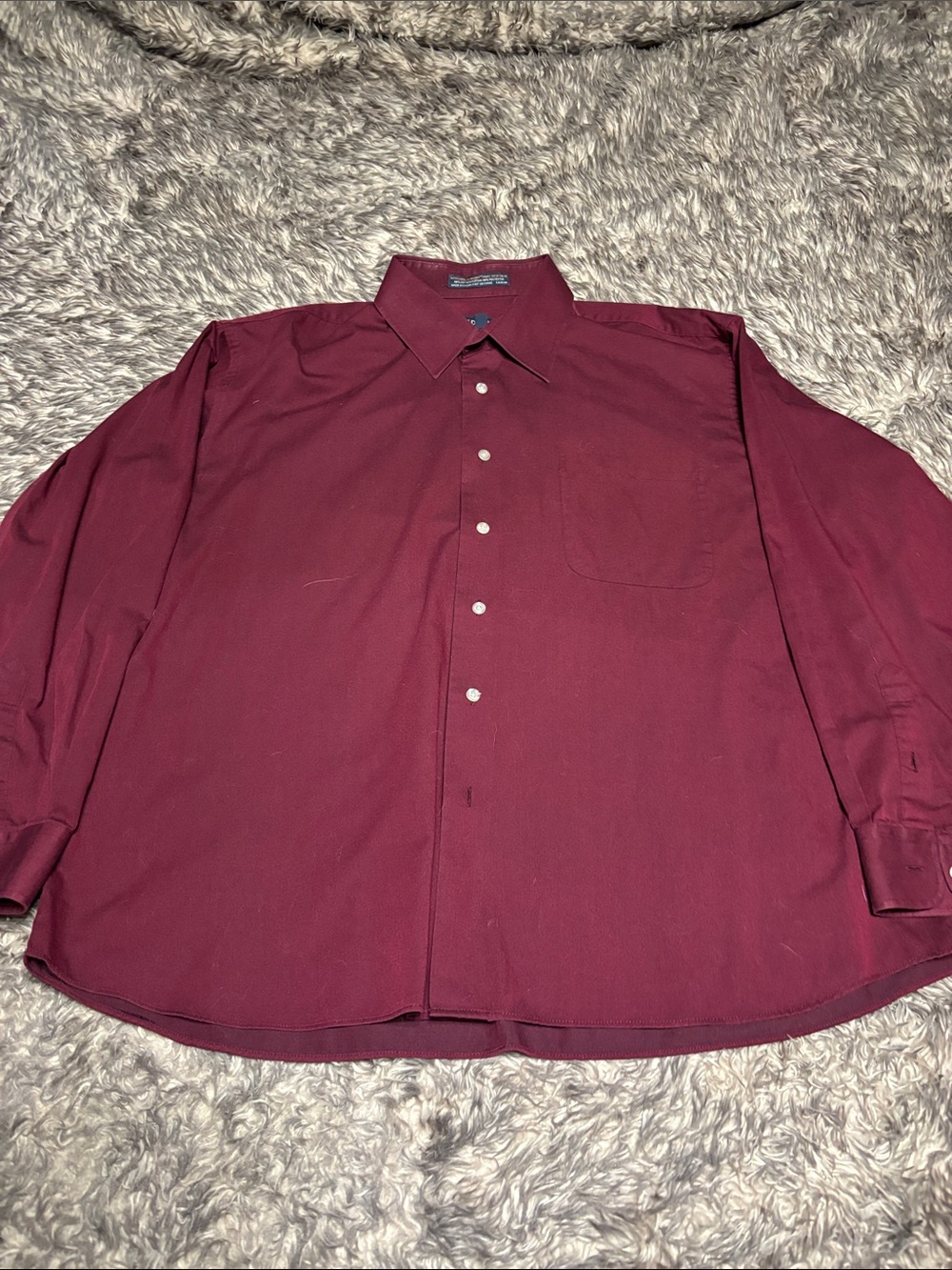 Dockers Men's Deep Burgundy Long-Sleeve Dress Shirt